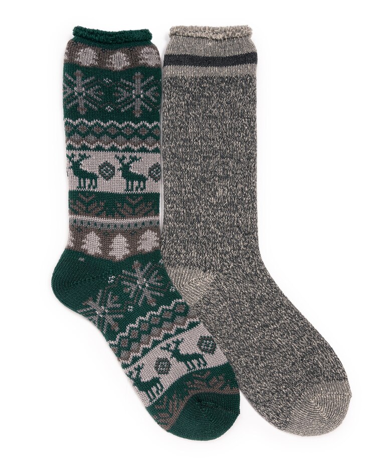 MUK LUKS® 2Pk Heat Retainer Socks image number 1