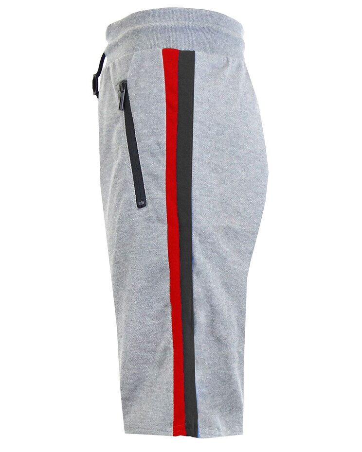 Men's Slim Fit French Terry Jogger Shorts (side trim) image number 5