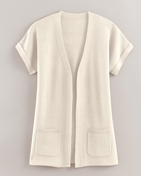 Dolman Sleeve Open Front Sweater