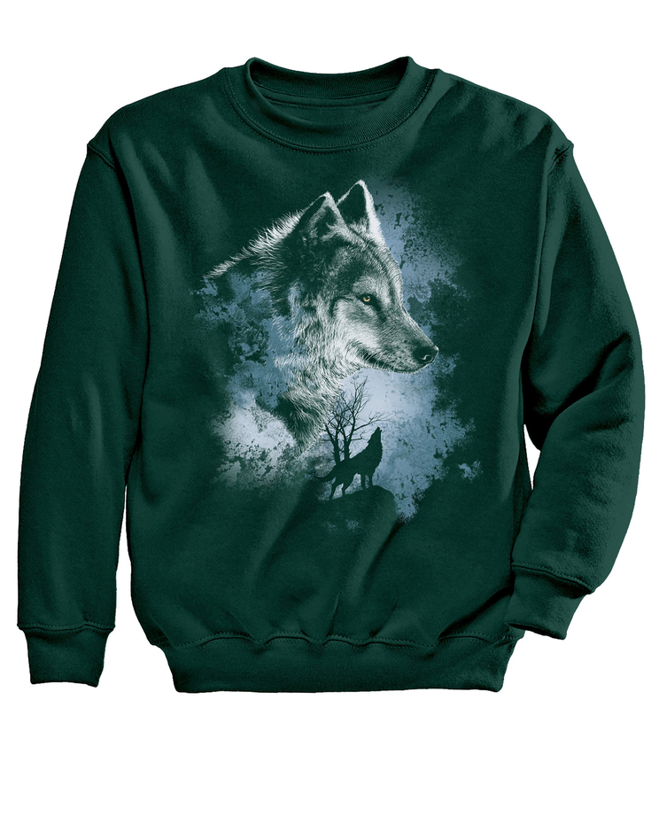 Gray Wolf Graphic Sweatshirt image number 1