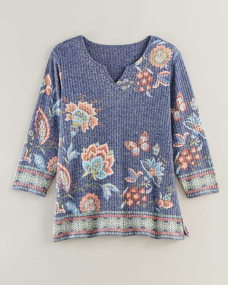 Alfred Dunner® Scottsdale Floral Border Top image number 1