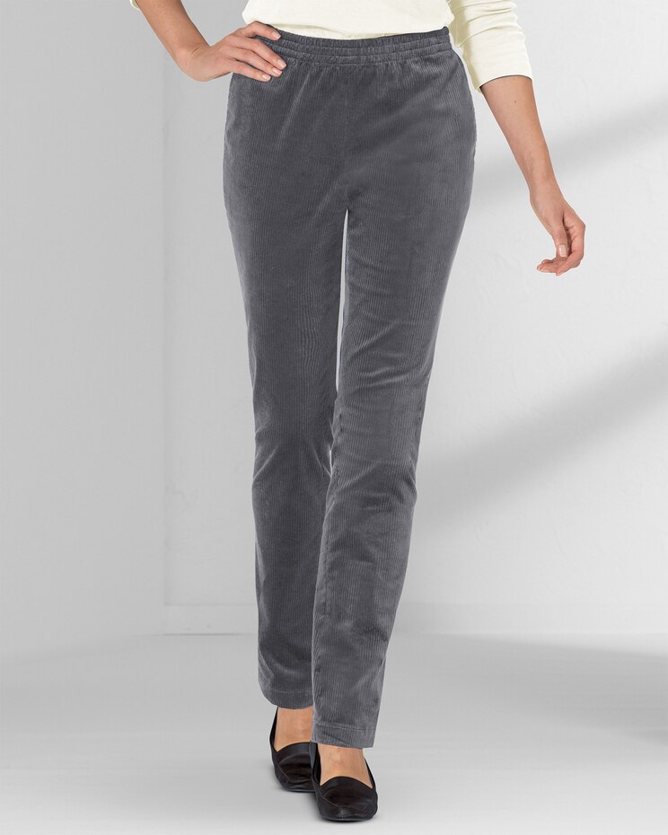 Stretch Wide-Wale Corduroy Pull-On Pants image number 1