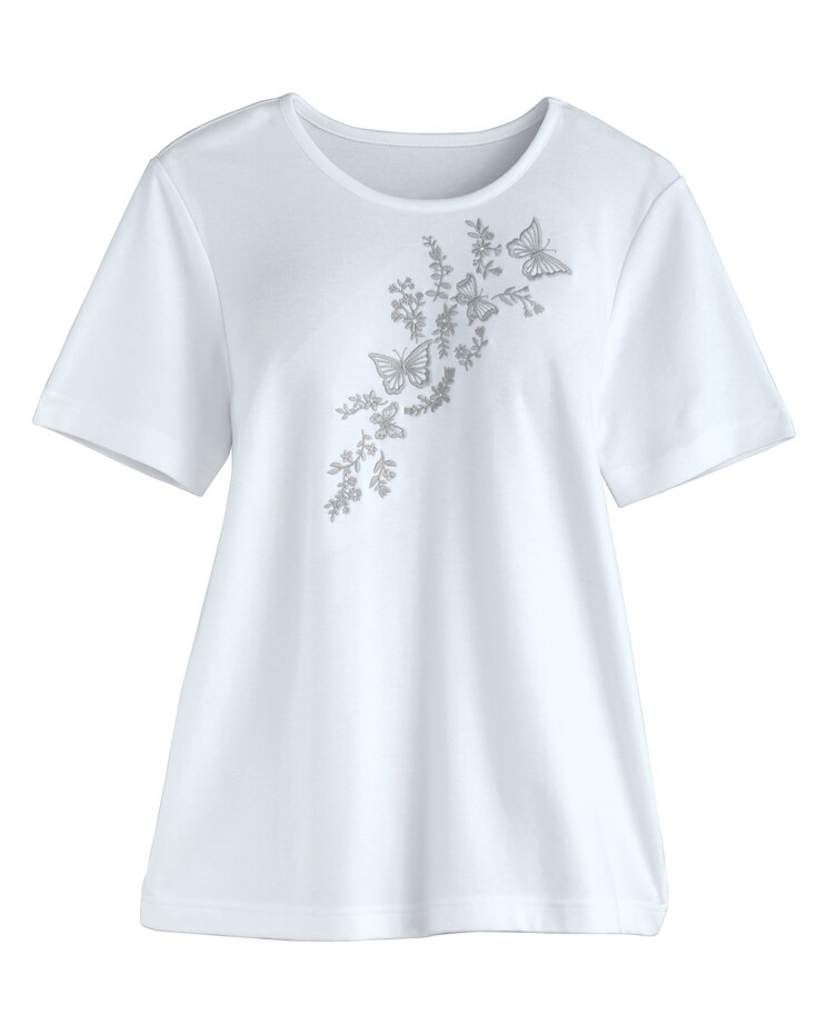 Butterfly Embroidered Top image number 1