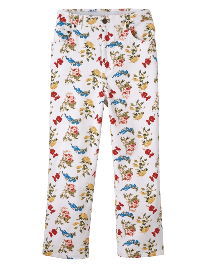 Haband 5 Pocket Stretch Capris with Back Elastic, Print image number 1