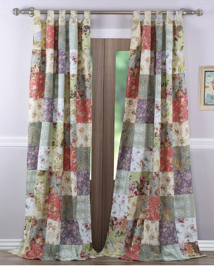 Blooming Prairie Panel Pair with Tie Backs image number 1