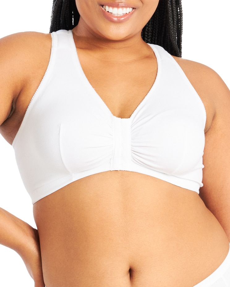 Leading Lady Indy Cotton Front-Close Lace Racerback Bra image number 1
