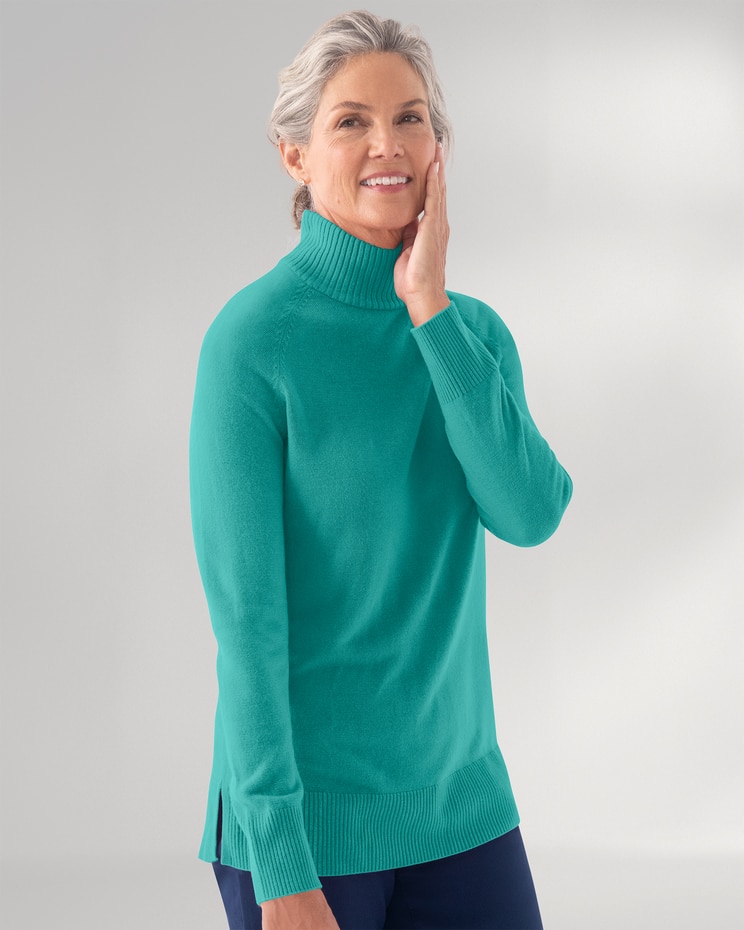 Spindrift Mock Neck Long Sleeve Sweater image number 1