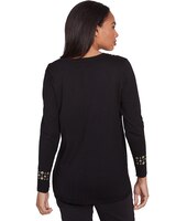 Ruby Rd® Berry Glam Emb Vneck Pullover Sweater thumbnail number 3