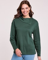 Essential Knit Split Neck Top thumbnail number 1
