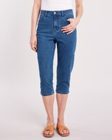 DenimEase™ Classic 5-Pocket Capris thumbnail number 1