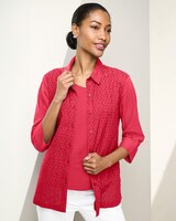 Eyelet Paneled Shirt thumbnail number 1