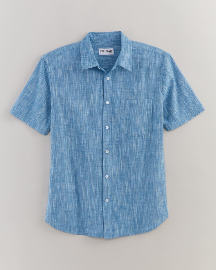 John Blair® Short Sleeve Chambray Shirt image number 1