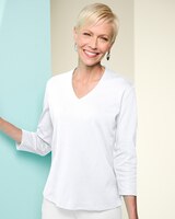 Essential V-Neck 3/4 Sleeve Tee thumbnail number 1