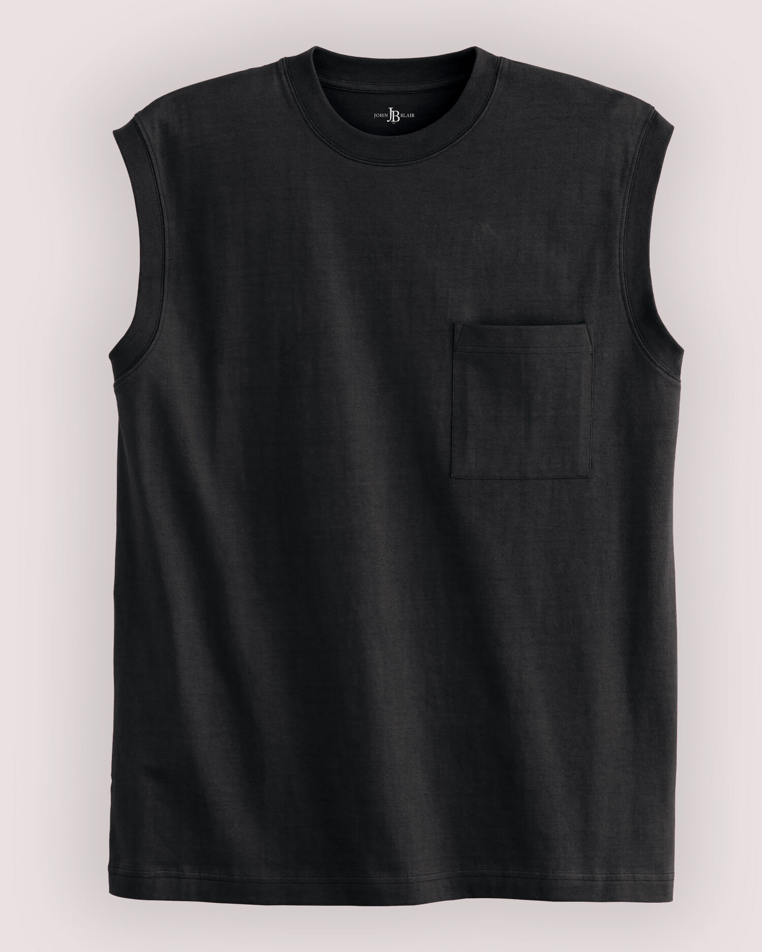 John Blair Everyday Jersey Knit Sleeveless Pocket Tee Blair