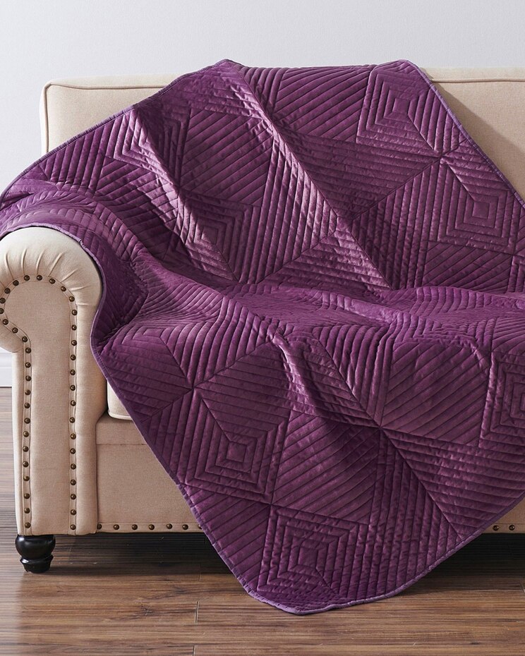 Greenland Home Fashions Riviera Velvet Throw Blanket image number 1