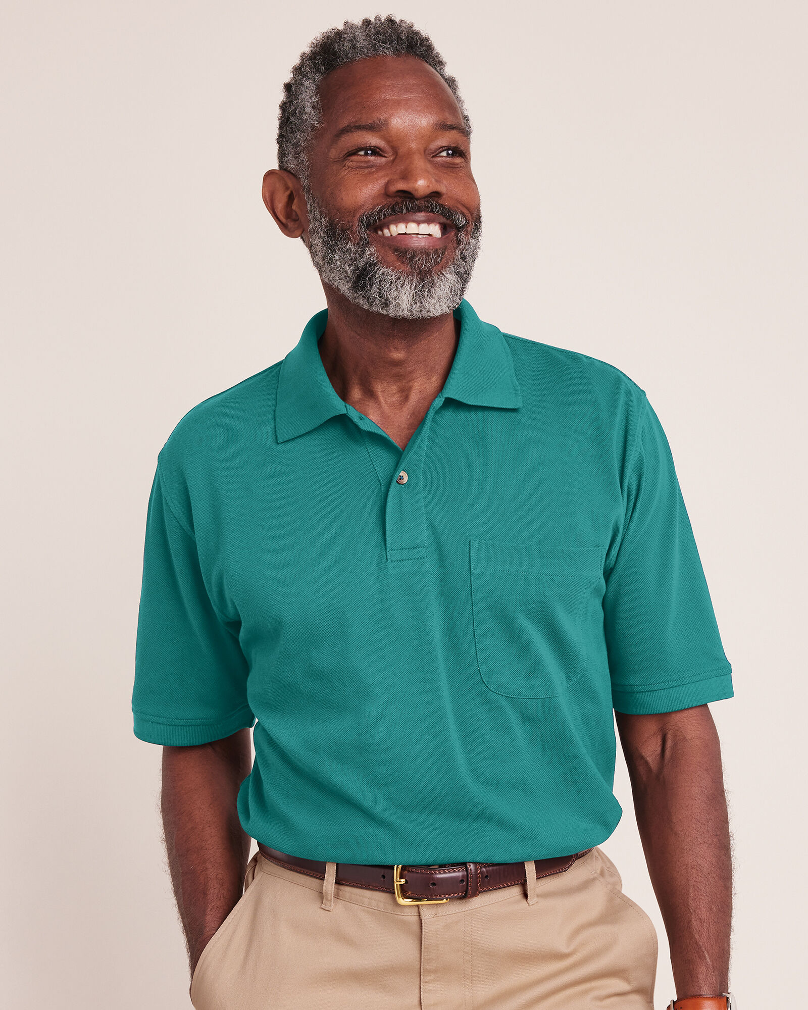 John Blair Short Sleeve Pique Knit Polo Blair
