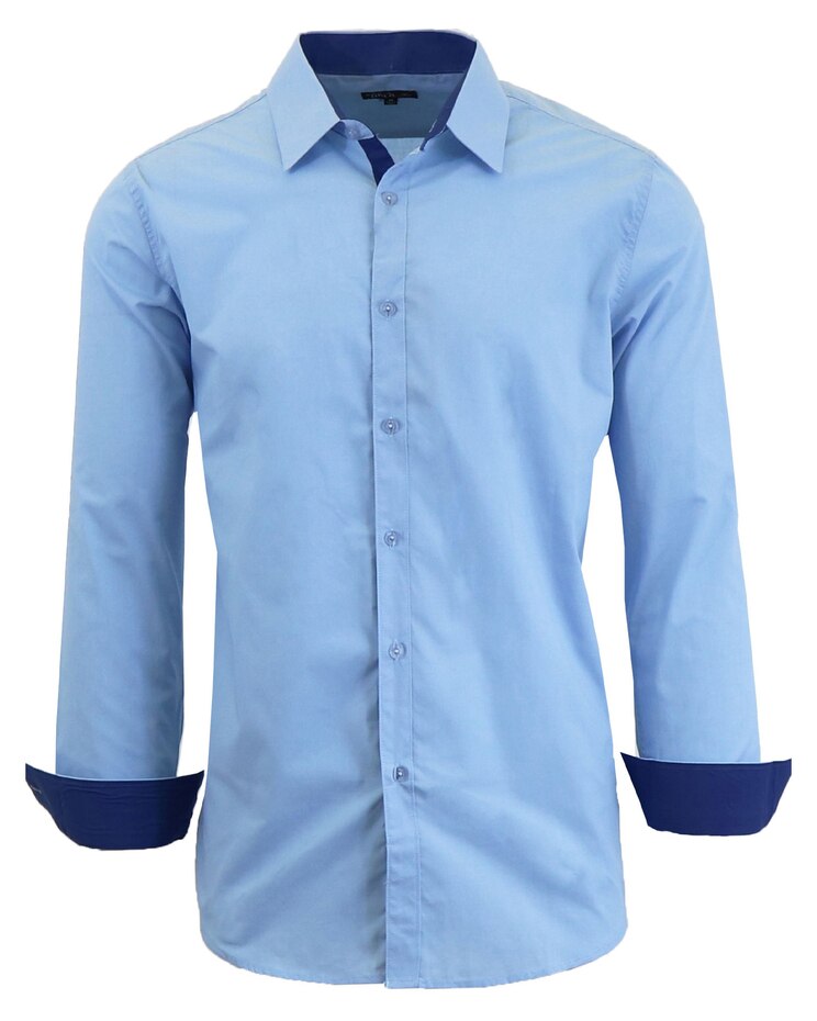 Wrinkle Resistant Slim-Fit Long Sleeve Dress Shirt image number 1