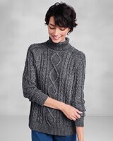 Bayside Cotton Cabled Turtleneck thumbnail number 2