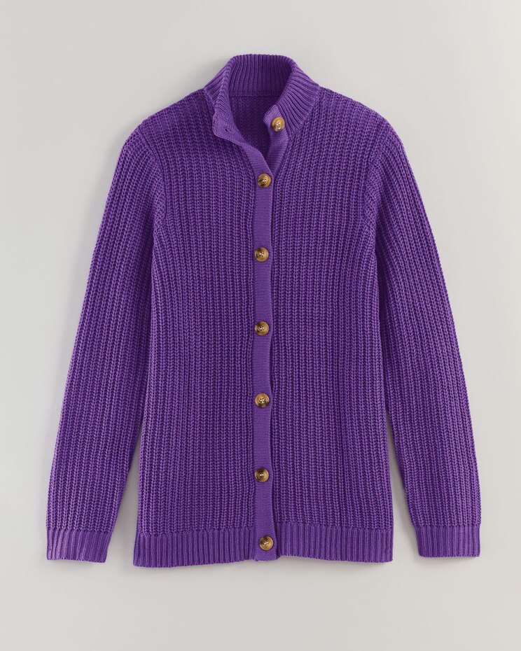 Button Front Shaker Cardigan image number 1