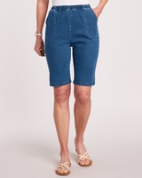 DenimEase™ Classic Pull-On Bermuda Shorts thumbnail number 1