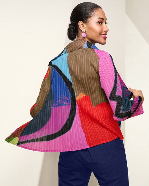 Color Pop Pleats Jacket