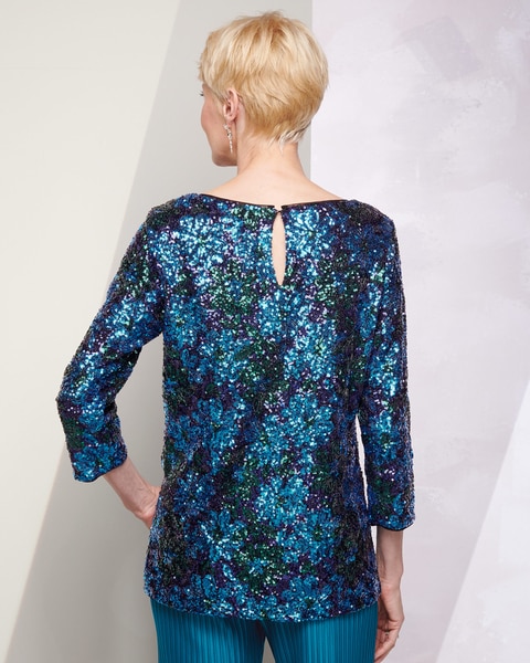 Twilight Garden Sequin Top