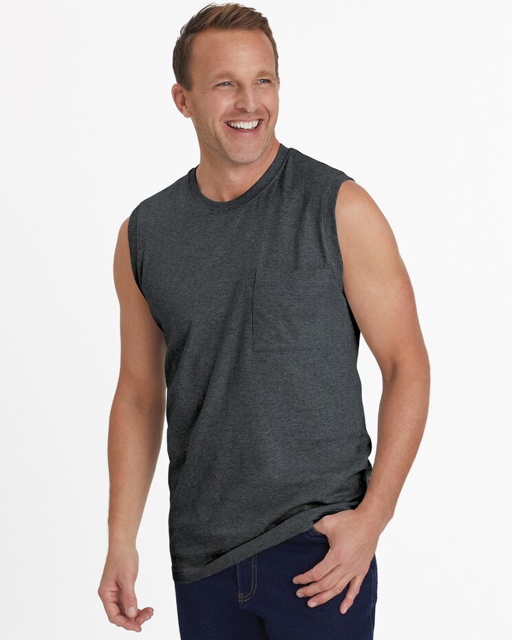John Blair Everyday Jersey Knit Sleeveless Pocket Tee image number 1