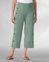 Sahara Side-Button Knit Capris thumbnail number 1