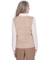 Alfred Dunner® Emerald Isle Two In One Textured Vest with A Detachable Necklace thumbnail number 2