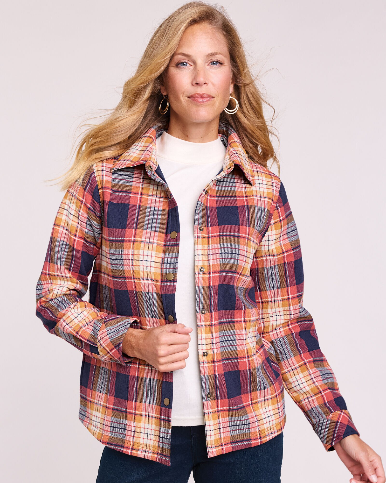 Fleece Lined Flannel Jacket Blair