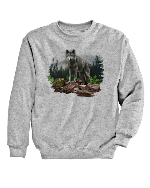 Wolf Scene Graphic Sweatshirt