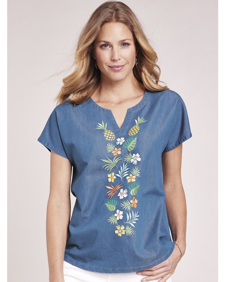 Embroidered Popover Shirt image number 1