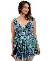 Fit 4 Ur Hips Palms Mesh Shoulder tie Slit Romper thumbnail number 5