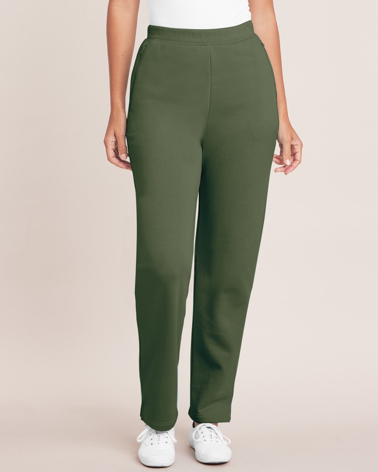 Better‑Than‑Basic Zip Pocket Fleece Pants image number 1