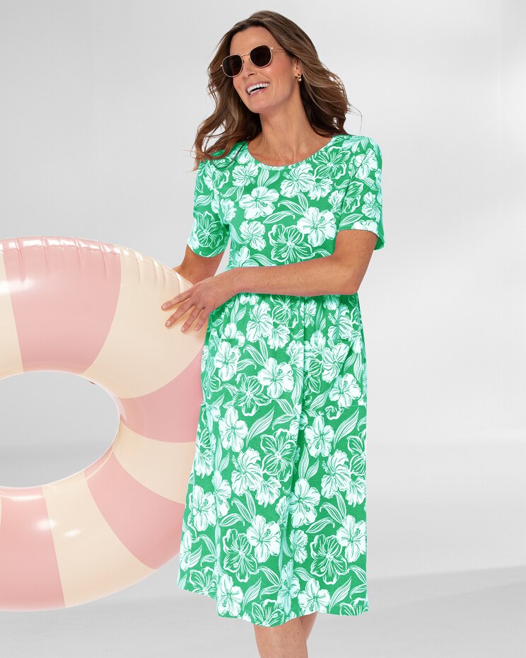 Boardwalk Knit Print Weekend Dress image number 1