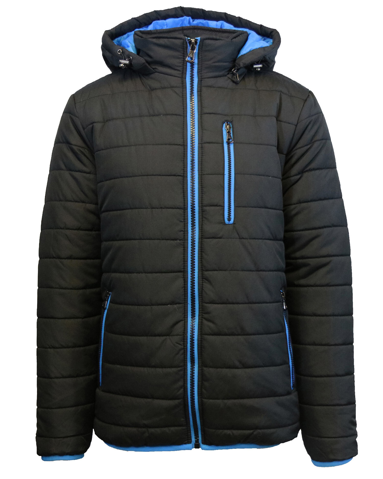 Spire by Galaxy Puffer Bubble Jacket With Contrast Trim