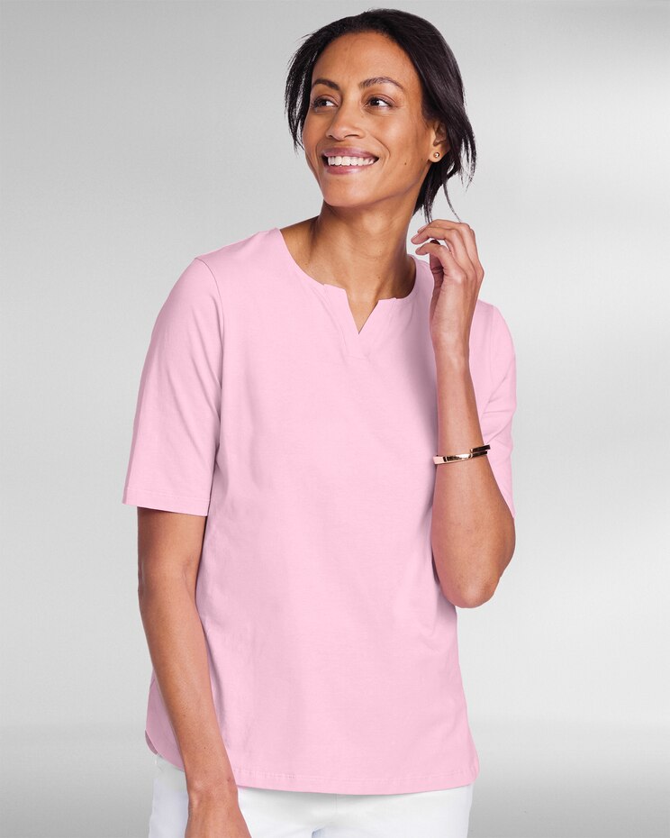 Prima™ Cotton Solid Notched-V Tee image number 2