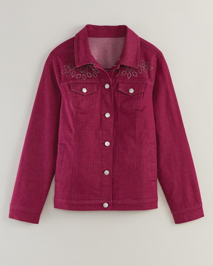 DenimEase™ Embellished Jacket image number 4