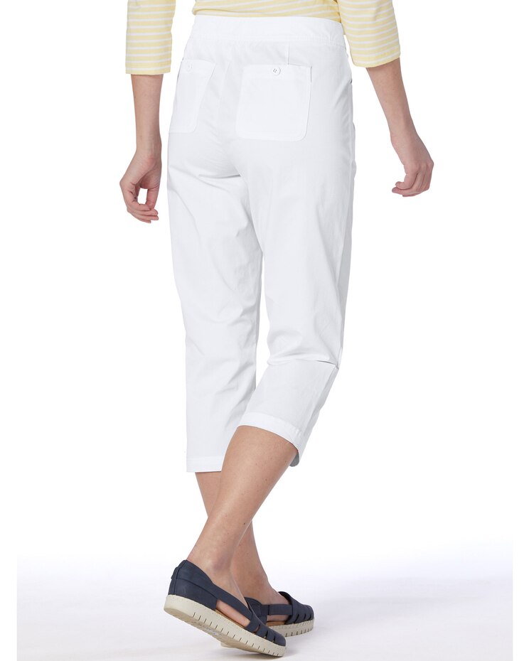 Harbor Twill Comfort-Waist Capris image number 2