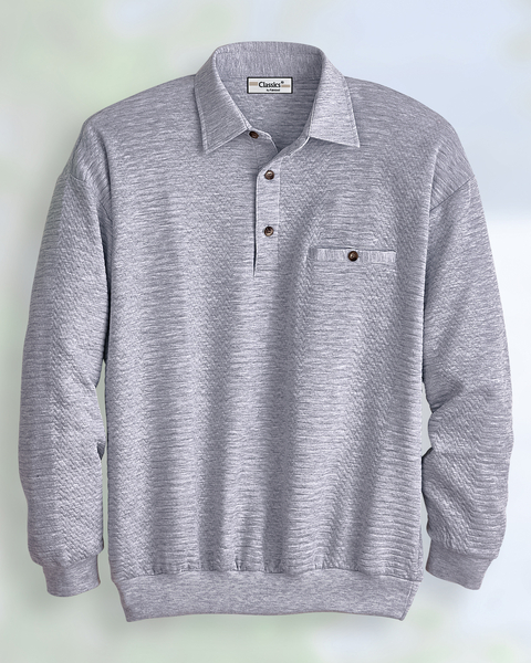 Palmland® Long-Sleeve Quilted Polo