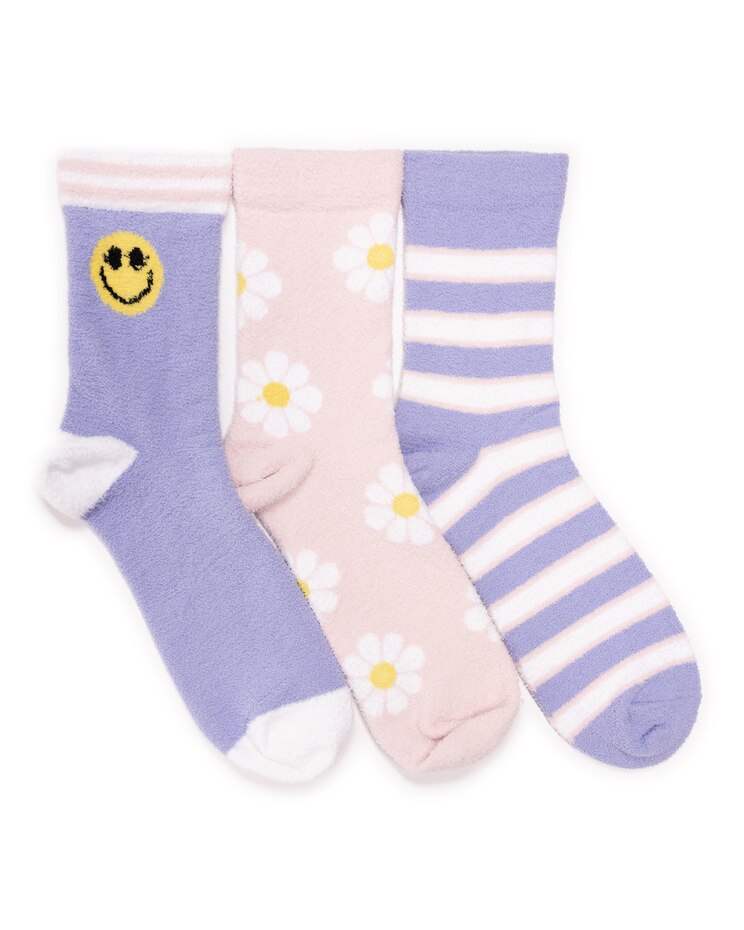 MUK LUKS® Women's 3 Pack Cozy Compression Crew Socks image number 1