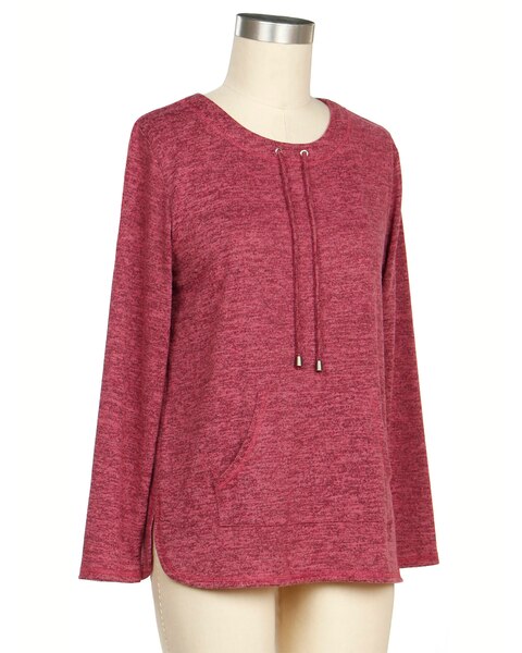 Southern Lady Thumbs Up Ls Solid Novelty Top