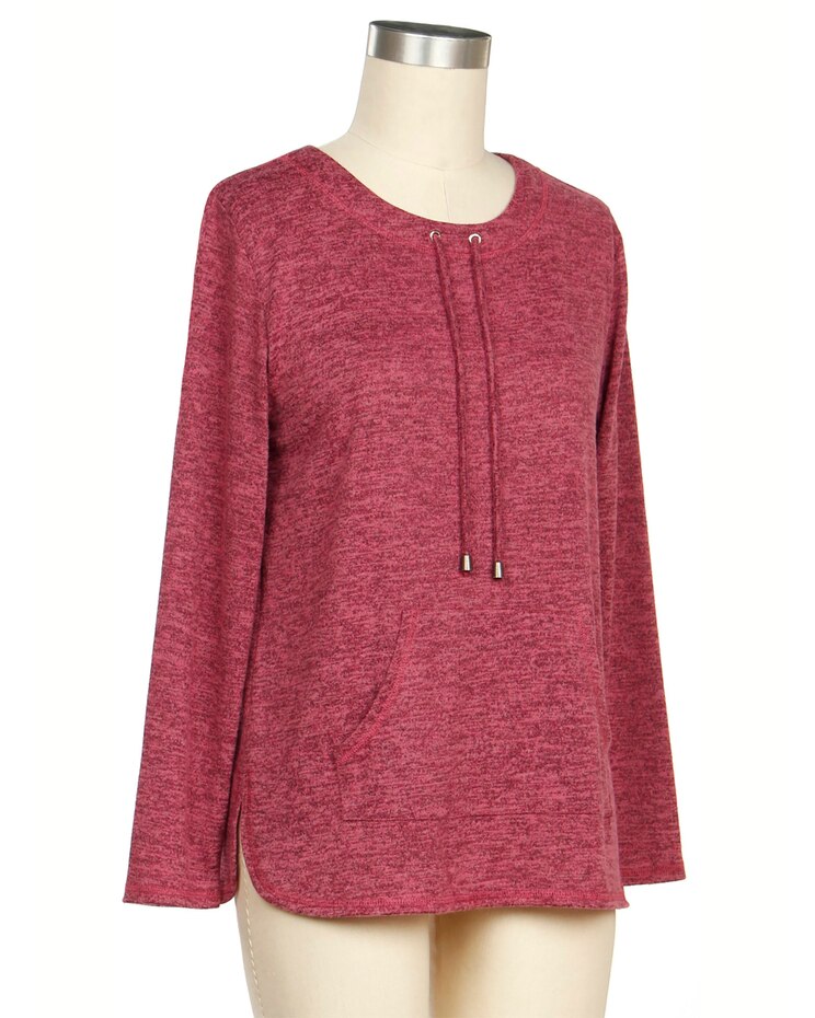 Southern Lady Thumbs Up Ls Solid Novelty Top image number 1