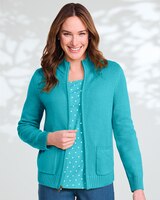 Bayside Cotton Zip-Front Cardigan thumbnail number 1