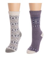 MUK LUKS® Womens Wool Socks 2Pr Pack thumbnail number 5