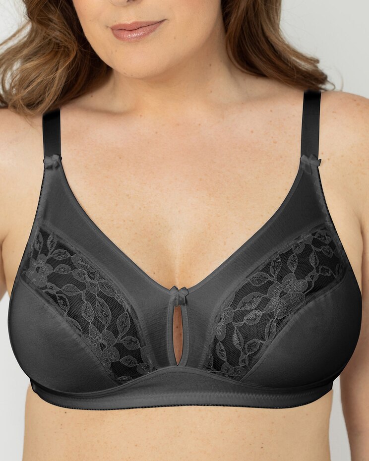 2-Pack Tricot and Lace Keyhole Bra image number 1