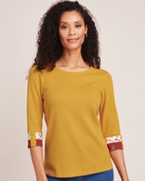 Sleeve Detail Waffle Top thumbnail number 1