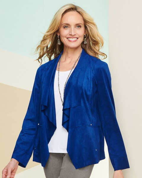 Alfred Dunner Suede Cascade Jacket