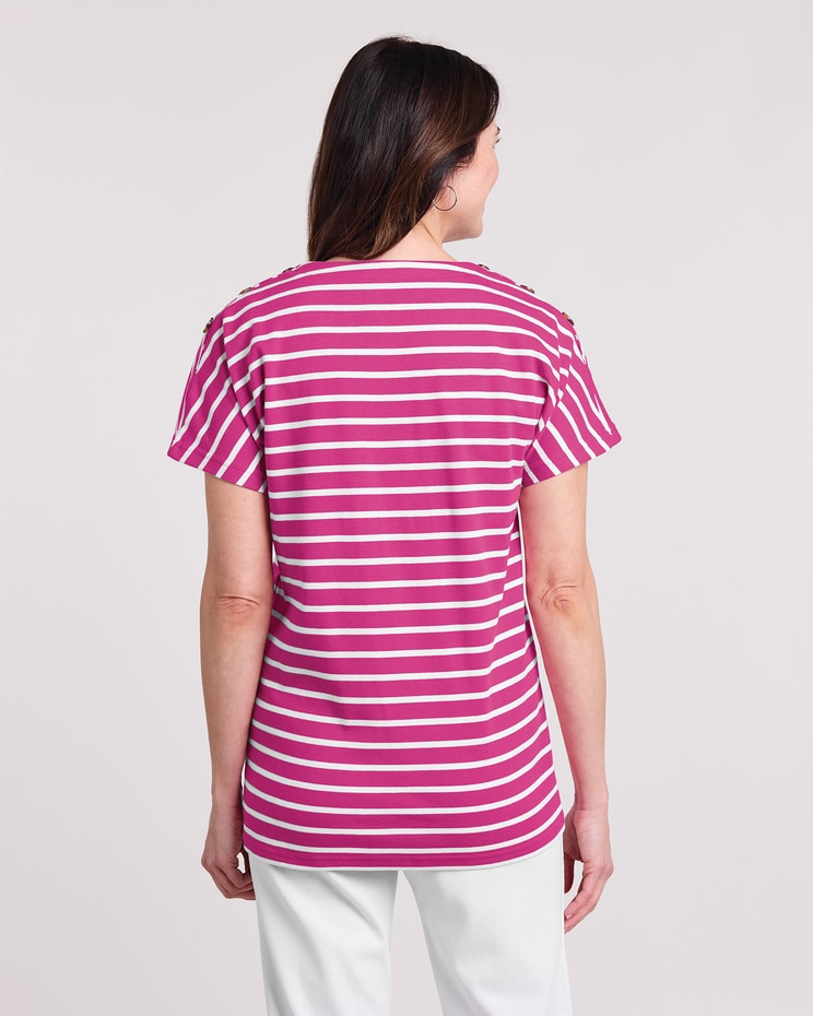 Essential Knit Dolman Button Trim Top image number 3