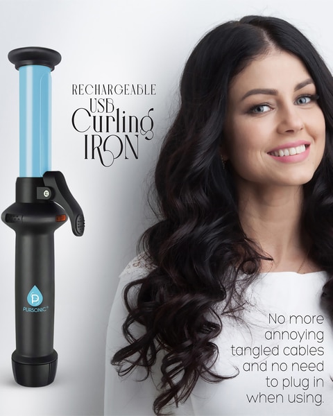 Pursonic USB Rechargeable Mini Curling Iron